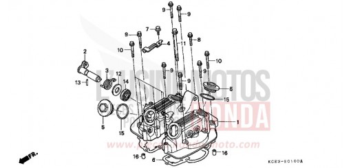 COUVERCLE DE CULASSE XR250RT de 1996